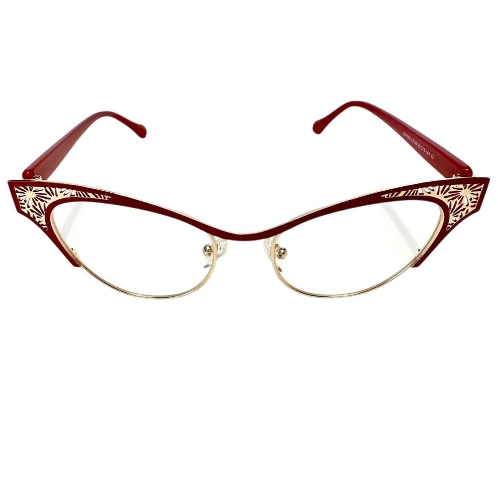 Vooglam Calista JGM565123-04 Cat Eye Red Gold Metal Eyeglasses